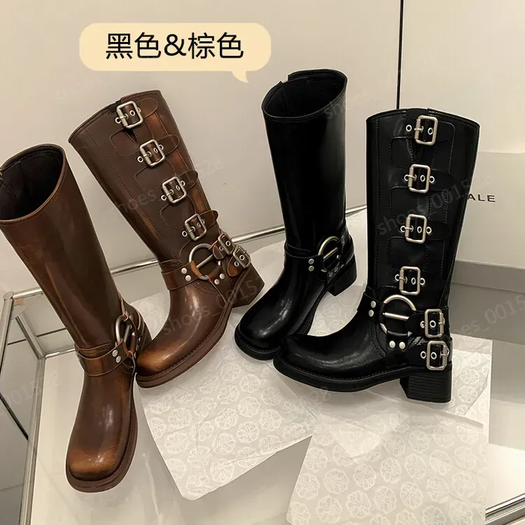 Harness thigh store high boots