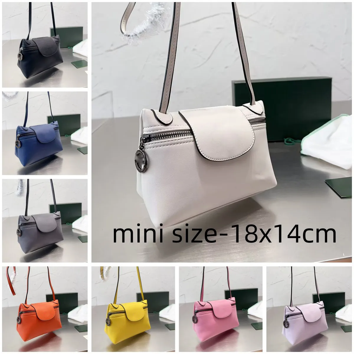 Borsa a tracolla da donna di lusso mini borse stilista con cerniera 8 colori 24995