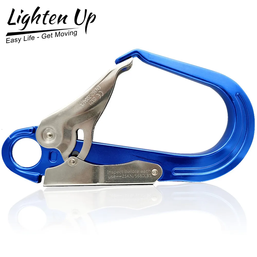 CARABINERS Lätt upp Aerial Work Safety Hook Big Opening Eloy Carabiner Steel Pipe Industry Protection Lock Fall-Profow Insurance Buckle 230921