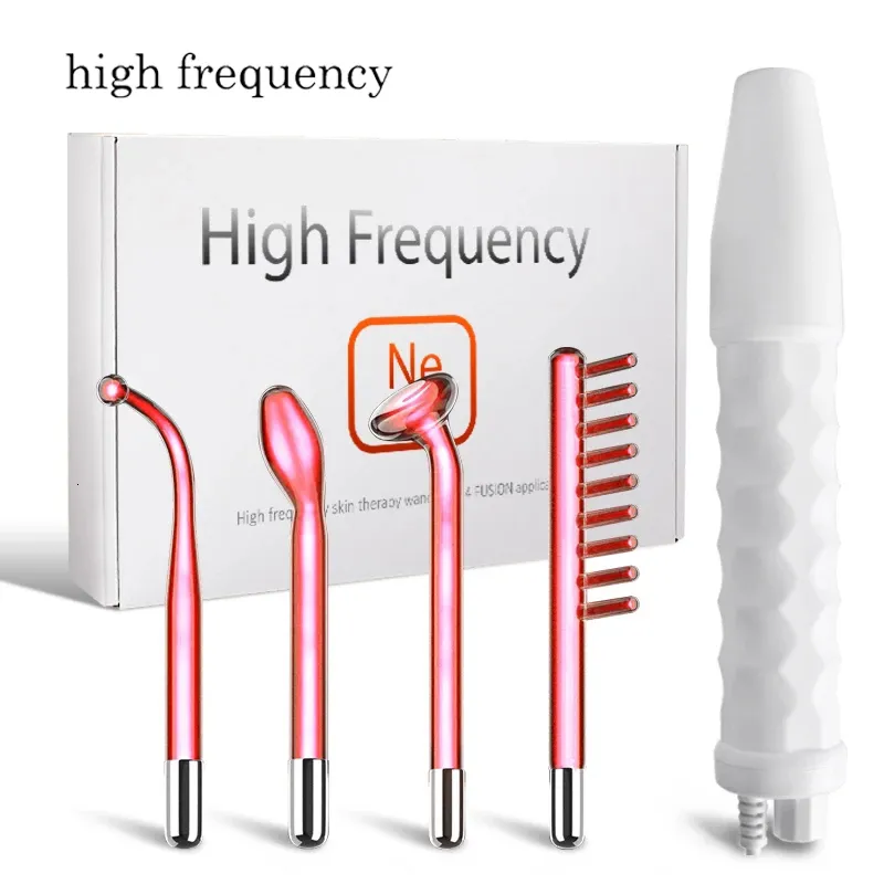 Face Care Devices High Frequency Machine Electrotherapy Wand Glass Tube Neon Anti Aging Wrinkle Removal Acne Skin Beauty Spa Hair Massager 230920