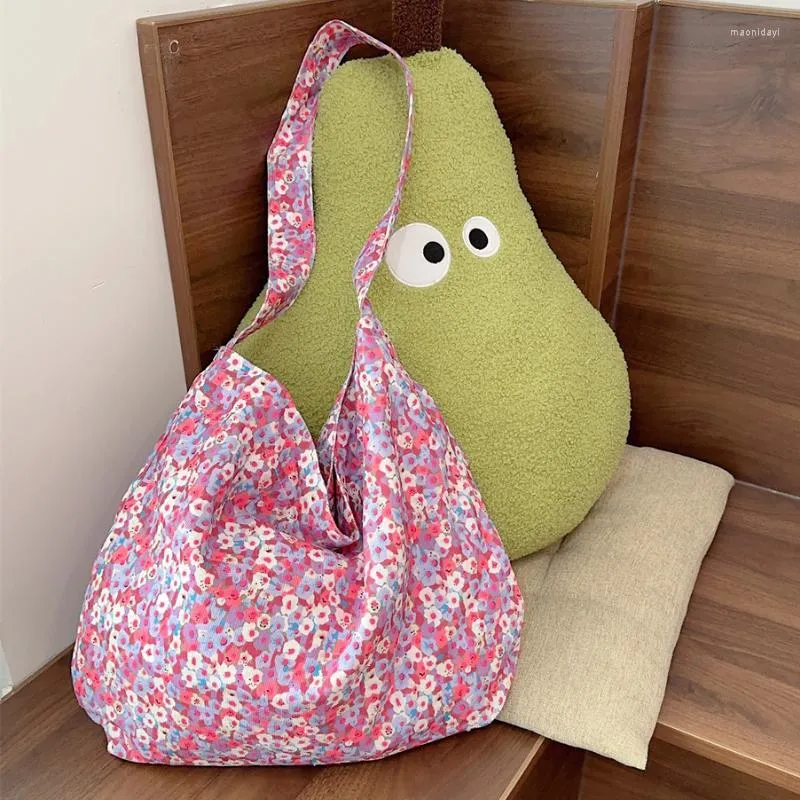 Вечерние сумки, винтажная женская хлопковая сумка на плечо с цветочным принтом, большая вместительная женская сумка с цветочным принтом для покупок, повседневная дорожная сумка для девочек, сумки-книги