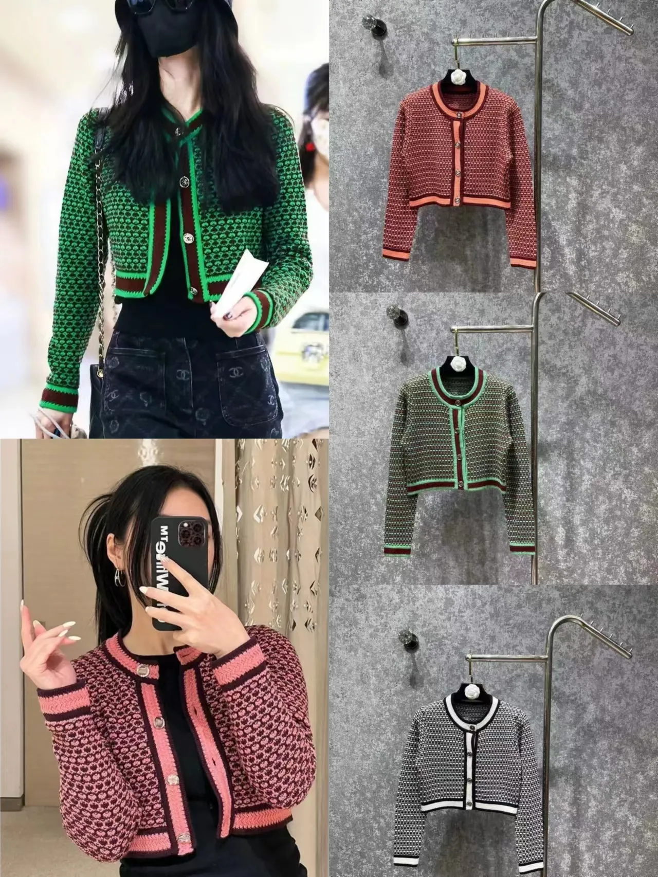 Autumn Womens Knitwear Crew Neck Långärmad tröja Button Jacket Högkvalitativ kappa Cardigan