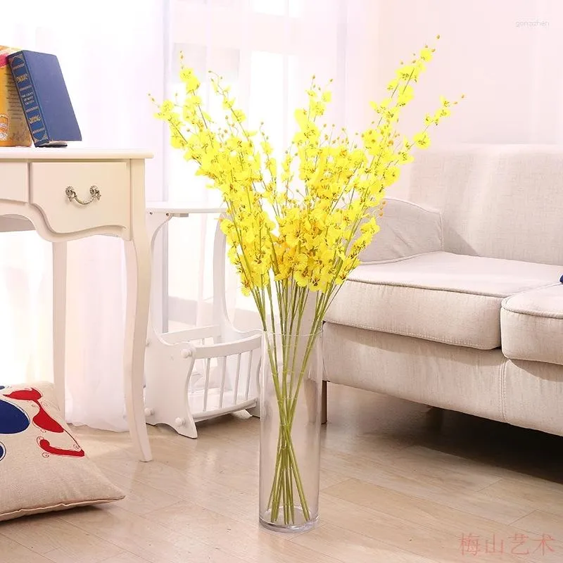 Decorative Flowers Winter Home Decor Artificial False Long Flower Butterfly Orchid Year Living Room Wedding Decoration Arrangement Bouquet