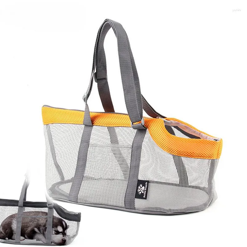 Trasportini per gatti Borsa per animali da esterno Borsa panoramica traspirante portatile e tracolla per cani Estate comoda e durevole da viaggio