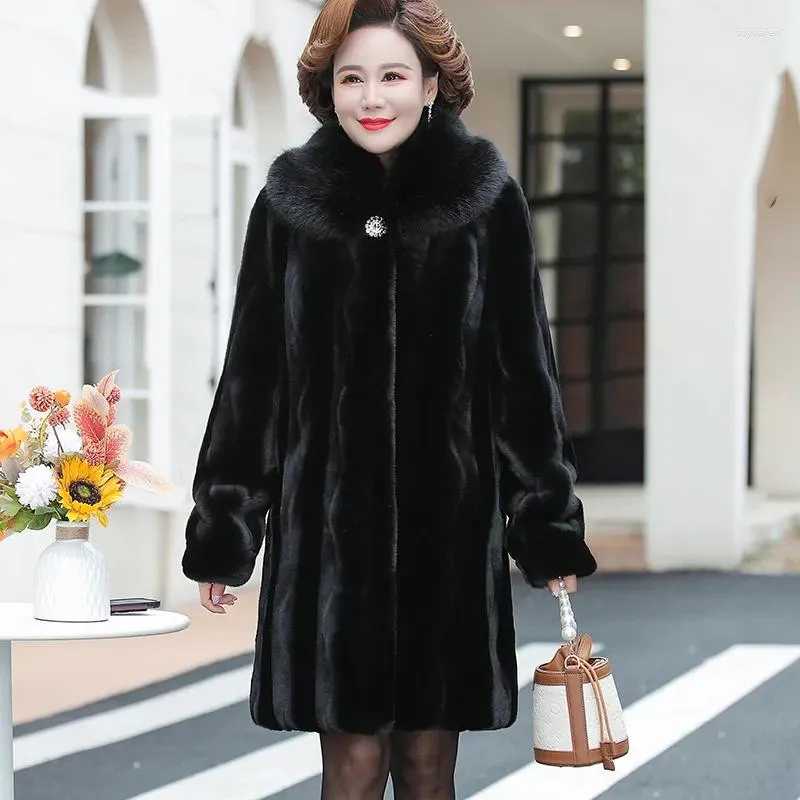 High End Womens Burgundy Winter Coat With Thickened Mink Fur For Elderly,  Middle Aged Mothers, And Grandma Warm And Comfortable In Large Sizes Up To  5XL From Suyuafen, $127.09