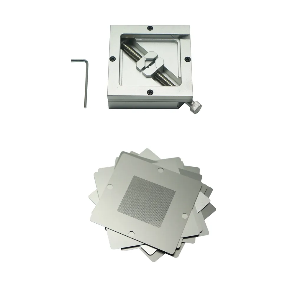 90mm BGA Rework Station Kit - Silver BGA Reballing Station with 14 ...