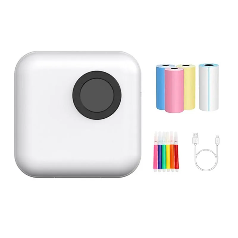 wholesale Portable Mini Printer Thermal Paper Label Sticker Maker Machine 1200mAh Inkless For Wireless Office Printing