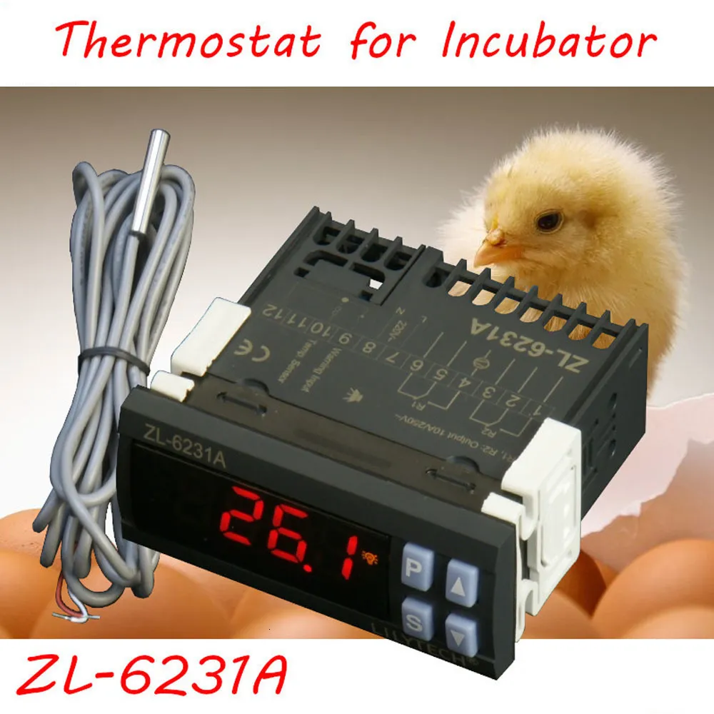 Fournitures pour reptiles ZL6231A 12V110V220V Thermostat de contrôleur d'incubateur avec minuterie multifonctionnelle Régulateur de contrôle de température intelligent 230920