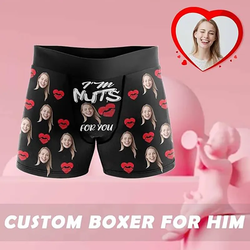 Custom Face Boxer Briefs Personalized Photo Print Underwear Design