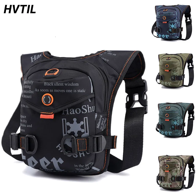 Sacs de plein air HVTIL hommes Sports de plein air Fanny Pack cyclisme jambe sac multifonctionnel bandoulière poitrine sac Portable taille Pack casque Jack Nylon 230921