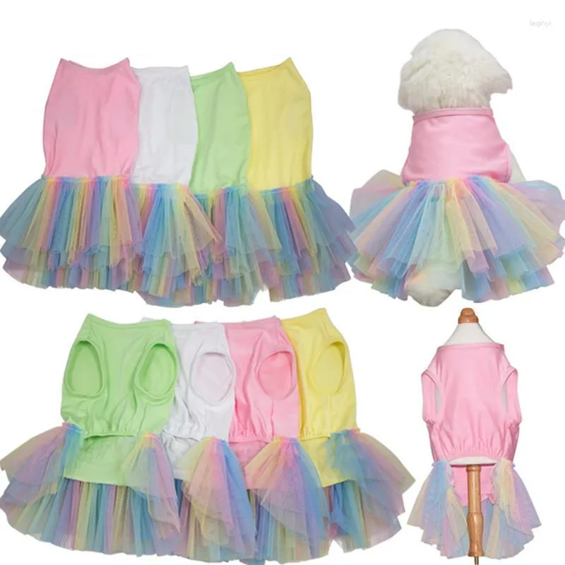 Dog Apparel Cute Tutu Dress For Small Dogs Chihuahua Candy Color Skirt Puppy Cat Princess Clothes