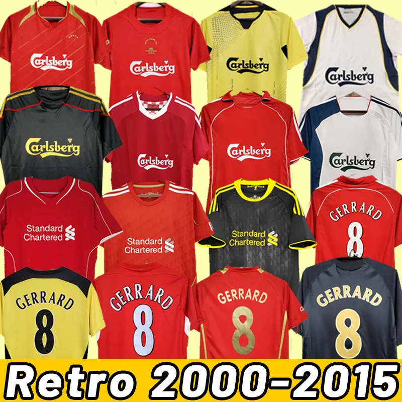 Dalglish Heskey Mens Retro Retro Futbol Formaları Fowler Gerrard Torres Kuyt Evde Futbol Gömlek Suarez McManaman 09 10 11 12 14 15 2001 2002 2004 2 005 2011 12 15 01 02 04 05