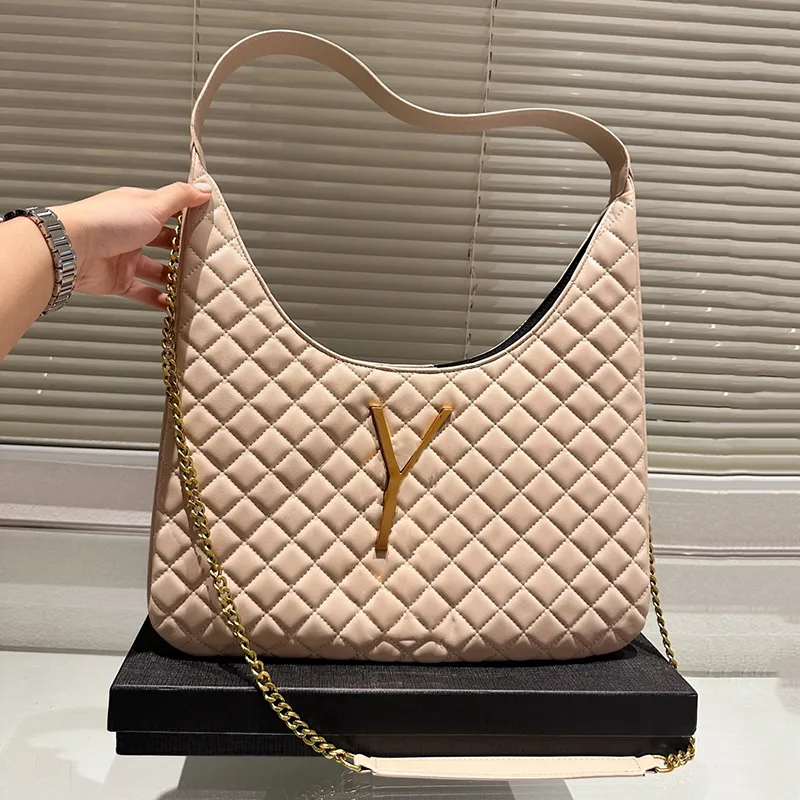 Classic Quilted Designer Crossbody Bag French Luxury Women Shoulder Bag Fashion Ladies Genuine Leather Underarm Bag Large Shopping Bag Top Quality 38CM