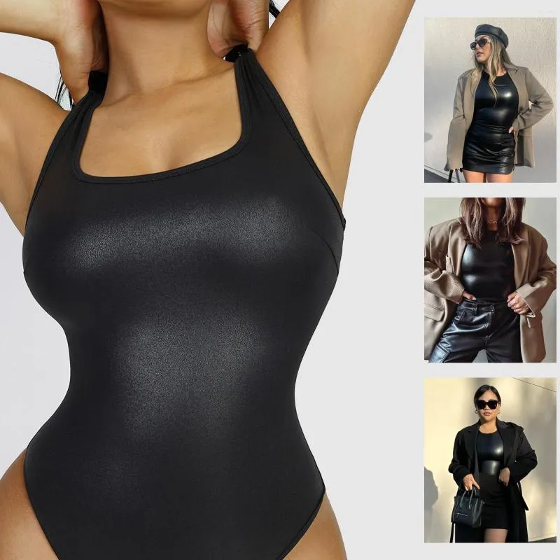 Womens Shapers Hexin Leather Bodysuit For Women Tummy Control