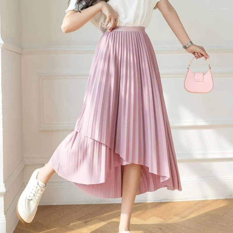 High waisted skirt mid length cheap