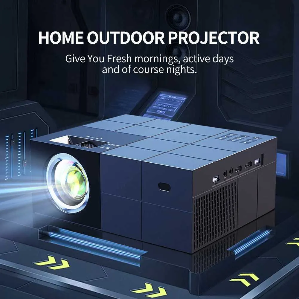 Projecteurs YERSIDA 1W meilleur projecteur 1080 Support 4K Bluetooth WIFI synchronisation écran de téléphone Full HD projecteurs de films en plein air noir Home cinéma L230923