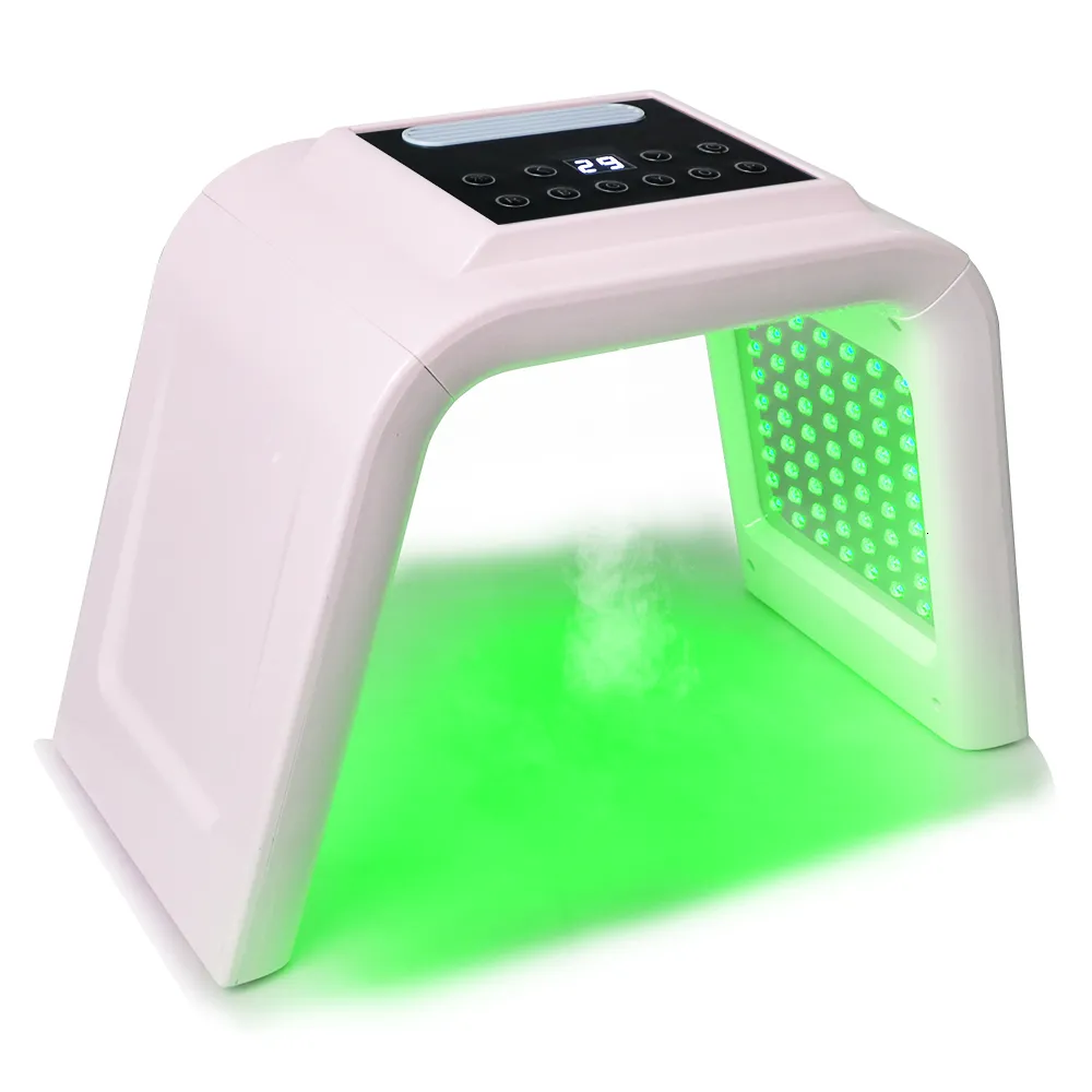 Dispositivos de cuidados faciais 6 cores LED Máscara PDT Umidade Espectrômetro Máquina Hidratante Spray Spa Acne Beauty Potherapy Machine 230920