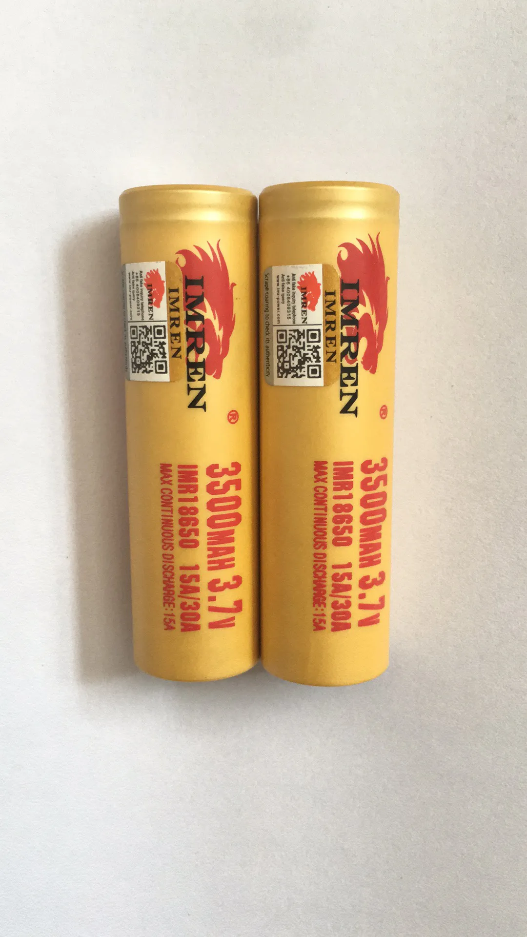 IMR 18650 Batterie Gold Grün Rot Leopard 3000 mAh 3200 mAh 3300 mAh 3500 mAh Batterien mit Sicherheitscode