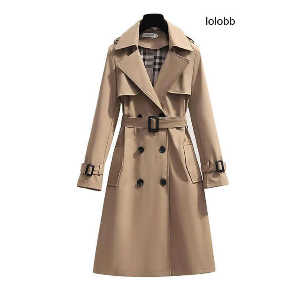 Outerwear burberies burbreries burberriness S Moda 4XLNova Primavera Outono Senhora Longo Mulheres Trench Coat Duplo Tops Breasted Vestido Cáqui Casacos Soltos S0 D285