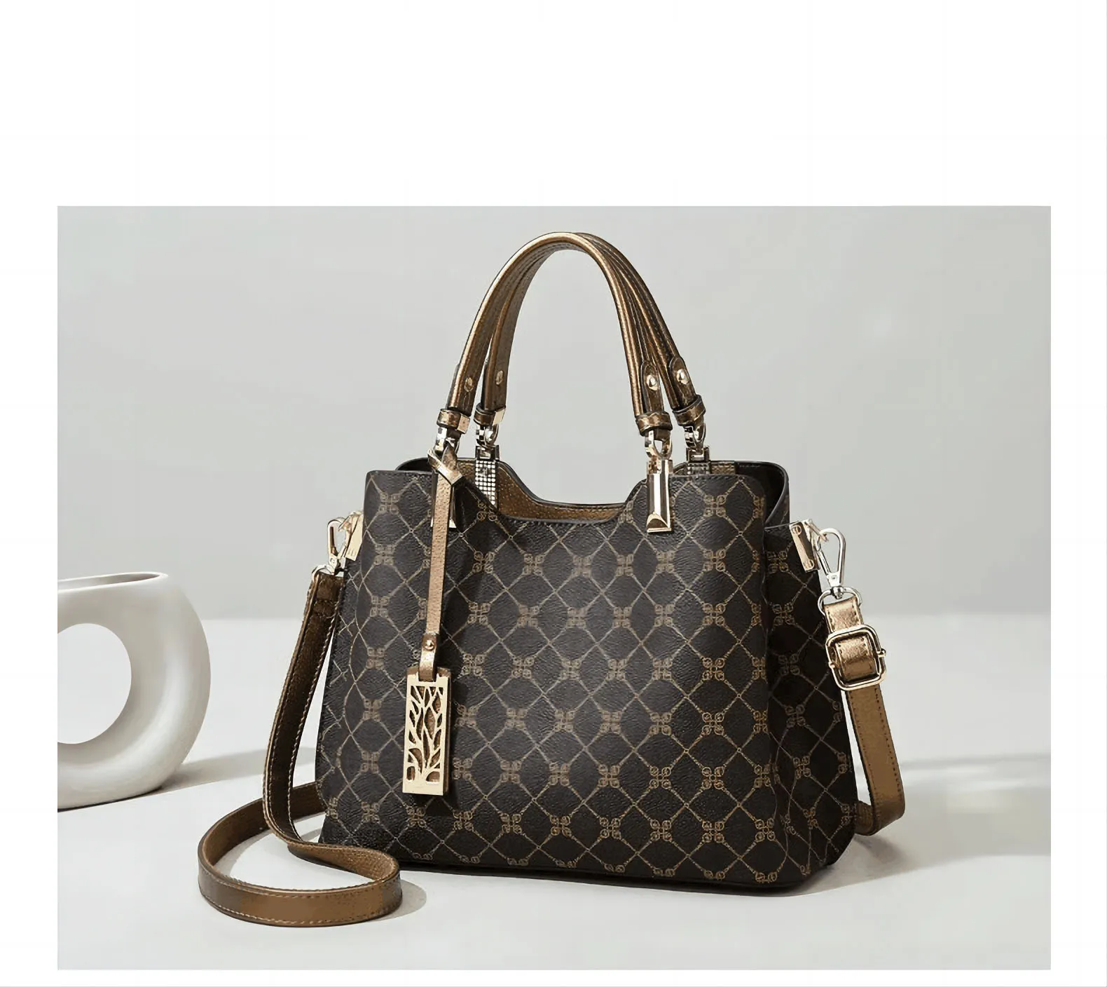 Bolsa feminina de couro genuíno 2023 outono/inverno nova moda versátil bolsa tote de luxo bolsa da mãe de meia idade portátil um ombro crossbody