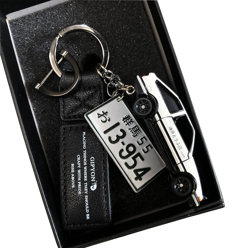 Key Rings Initial D Series Creative Gift Box AE86 Car Model Keychain JDM Modified Pendant Decorative Ornaments Backpack ornaments 230921