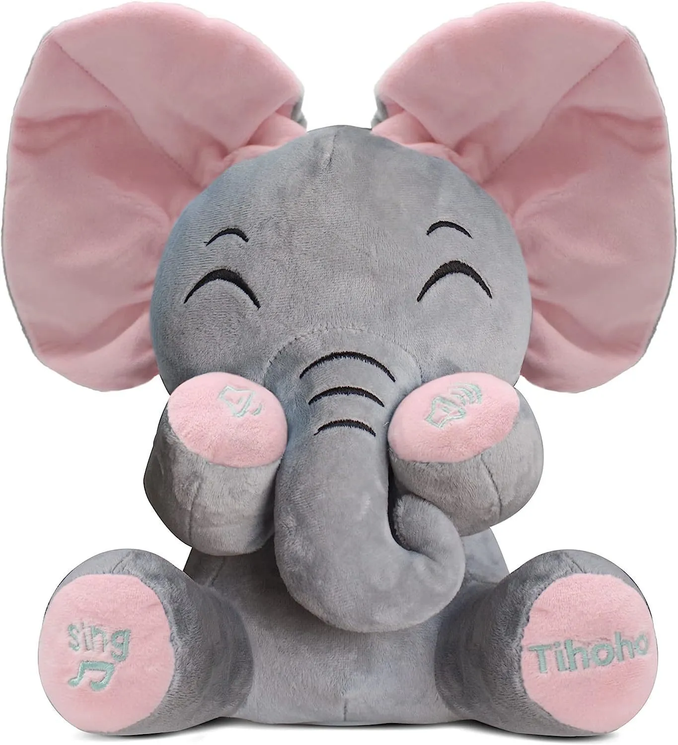 Pluche poppen A Boo Olifant Geanimeerd Praten Zingen Olifant Pluche knuffelbaar speelgoed Baby Geanimeerde Olifant Pluche Schattig speelgoed Cadeau Gevulde pop voor 230921