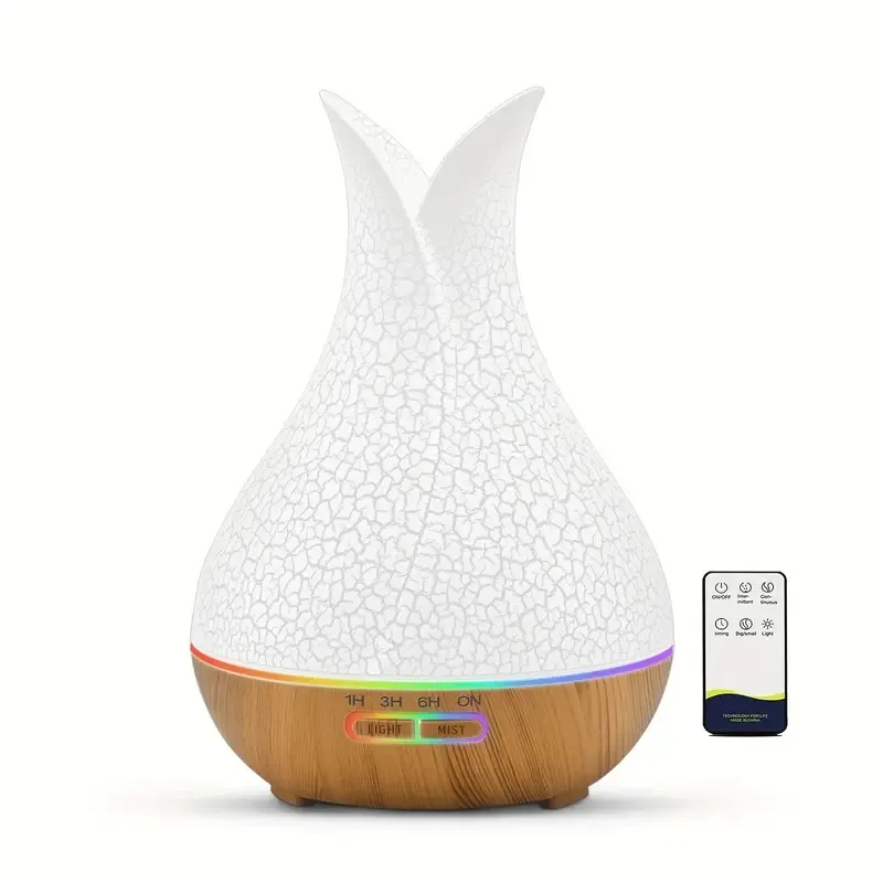 1pc 16,91 oz etherische olie-diffuser met grote capaciteit, aromatherapie-diffuser-luchtbevochtiger met 2 mistmodi, 4 timers en 7 sfeerverlichting, automatische uitschakeling