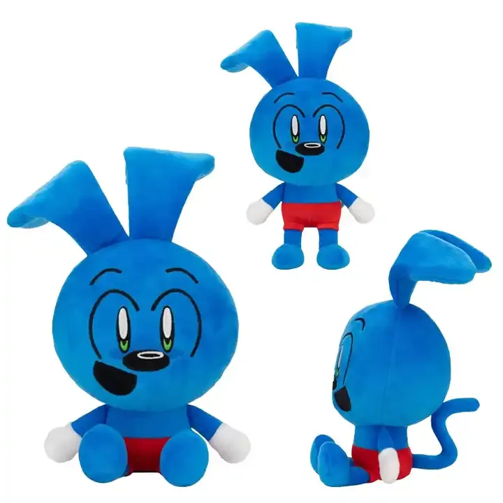 25 cm Blue Rabbit Monkey Plush Cartoon Söta fyllda djur Soft Doll Plushies Kids Gift