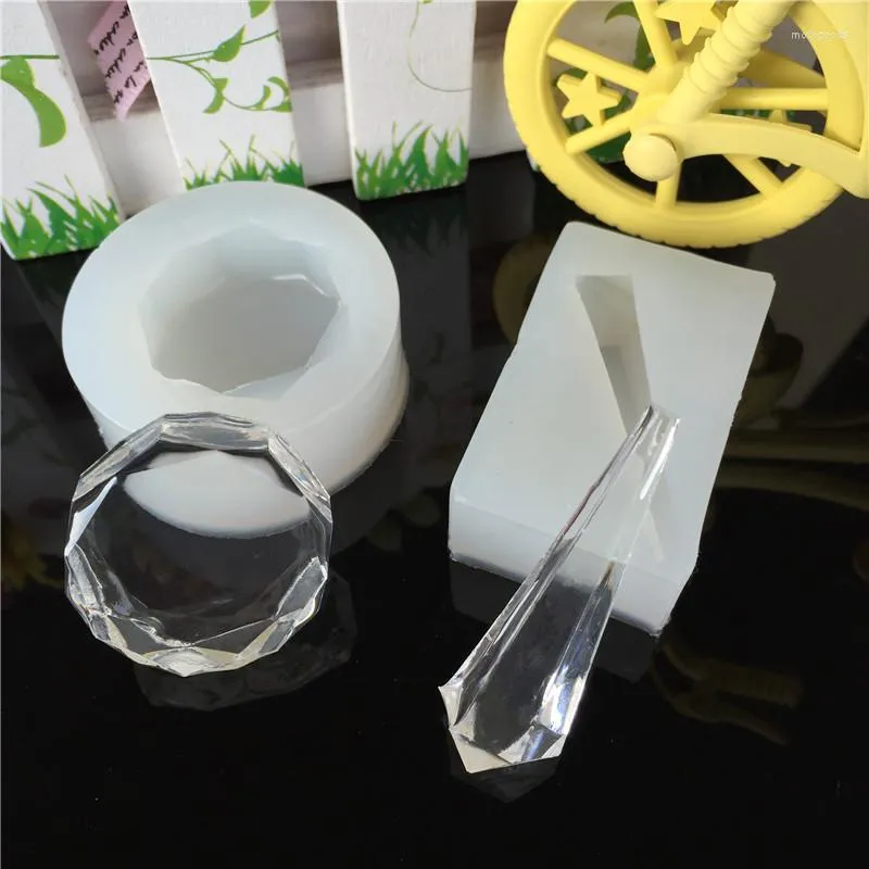 Baking Moulds Mirror Crystal Self-made Handmade Mould Octagonal Fondant Cake Decorating Tools Silicone Molds