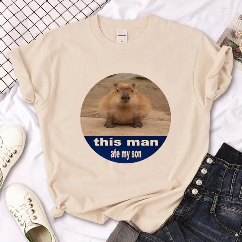 T-shirts pour femmes Capibara Capybara Tee Femmes Streetwear Designer Manga Top Vêtements féminins