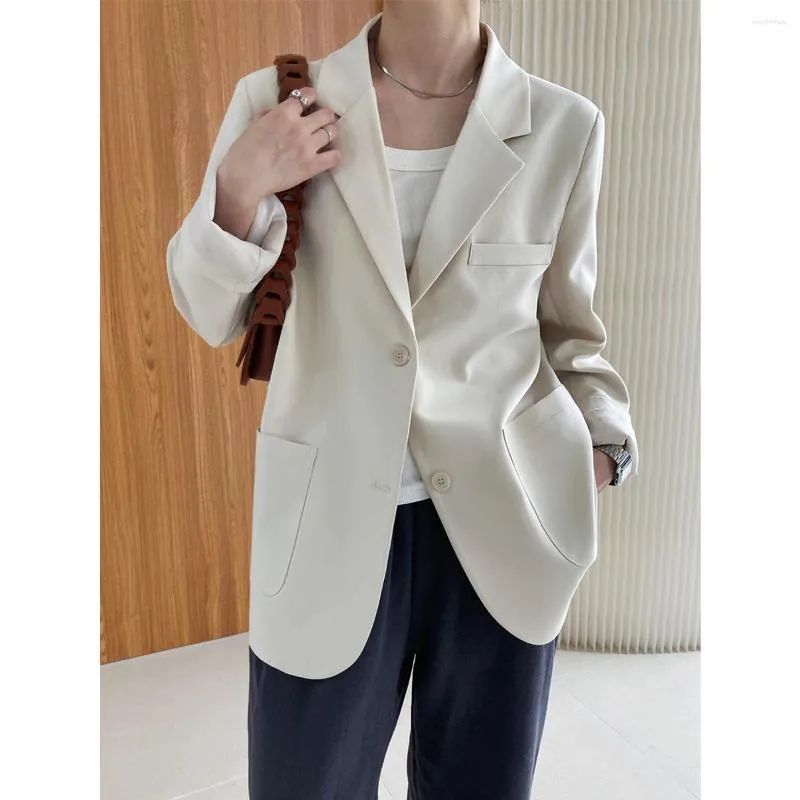 Garnitury damskie biała kolor mody jesienne płaszcze płaszcza pełne rękawy biuro praca eleganckie damskie kurtki