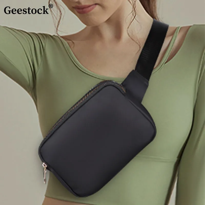 Evening Bags Geestock Belt Bag Small Waist Waterproof Pack Zipper Chest Crossbody Fanny Packs For Women Sports Running Outing 230921