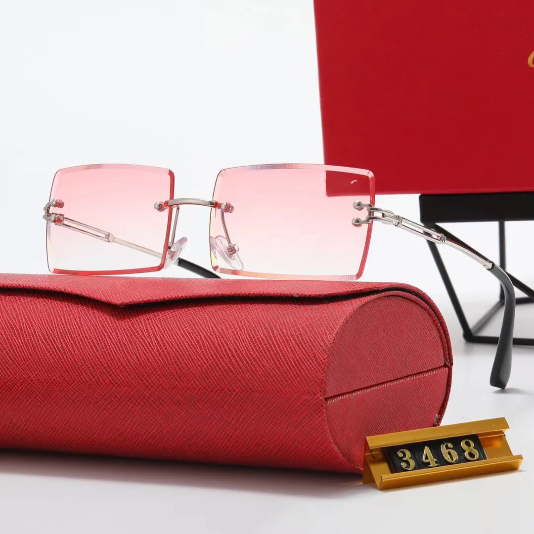 Mode luxe designer zonnebril dames- en herenbril strand straat shotglas lens goud