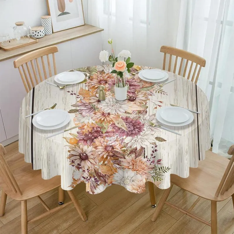 Vintage Farmhouse Wood Grain And Leaf Tablecloths Dunnes Stores