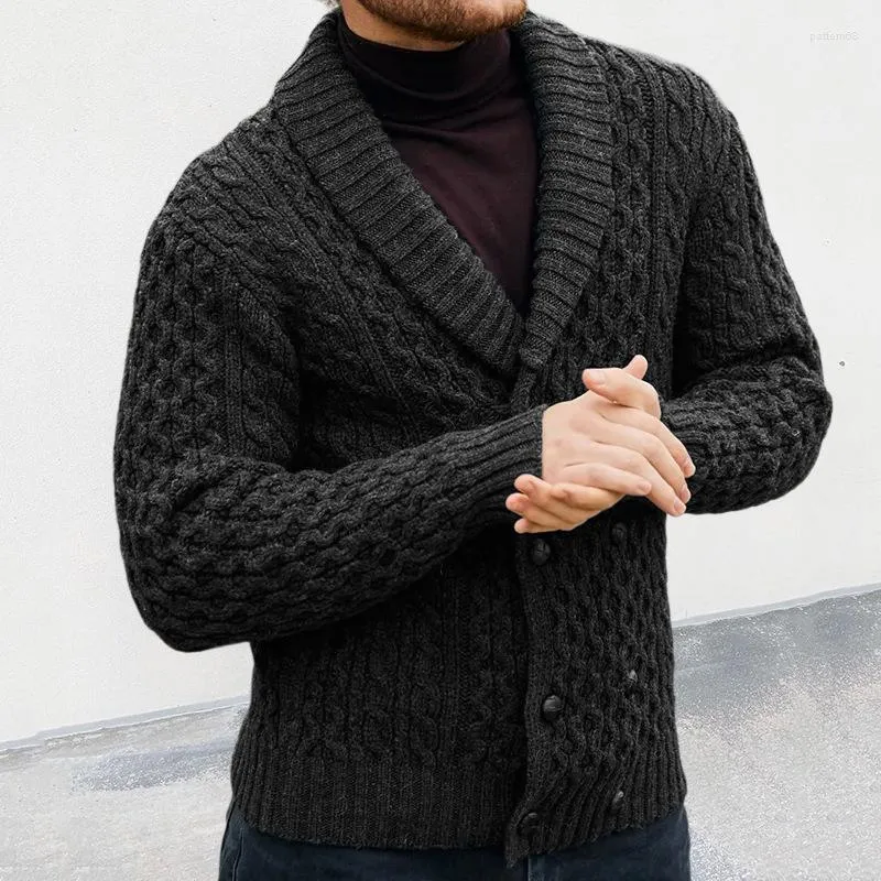 Kurtki męskie sweter Sweter 2023 Autumn/Winter Dwuzroczny płaszcz z dekoltem w szpic w szynie V-Neck