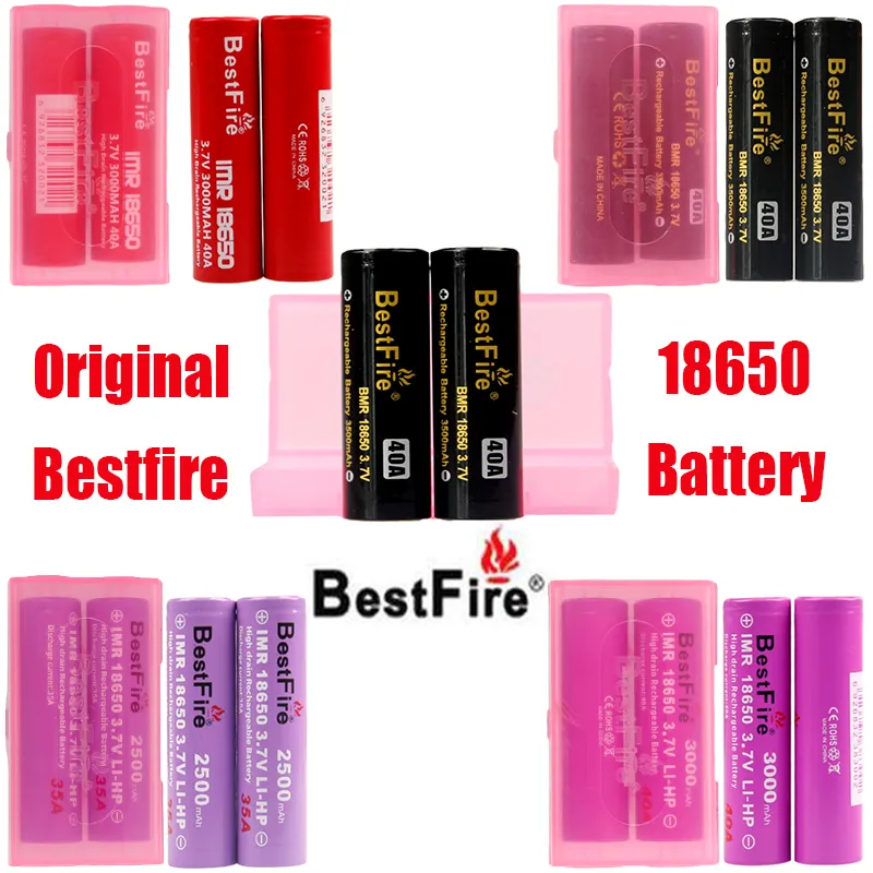 Batterie originale Bestfire IMR BMR 18650 2500mAh 3000mAh 3100mAh 3200mAh 3500mAh 30A 35A 40A Batteries au Lithium authentiques