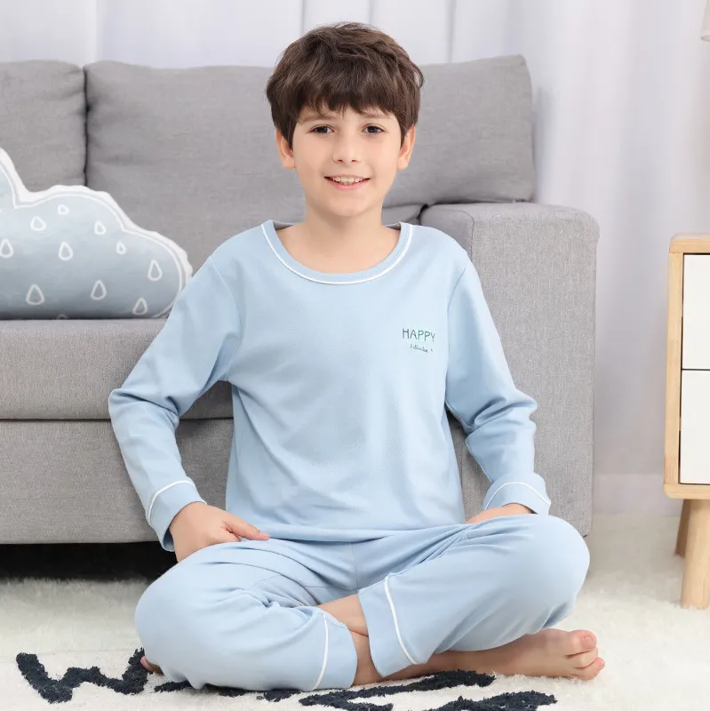 Conjunto de pijama para niños grandes, de algodón suelto para verano,  pantalones cortos a cuadros, para jóvenes de 10 a 18 años