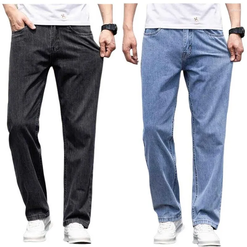 Jeans da uomo Gioventù Uomo Sottile Primavera Autunno Slim Dritto Semplice Stretch Pantaloni in denim nostalgici Taglia 29-44