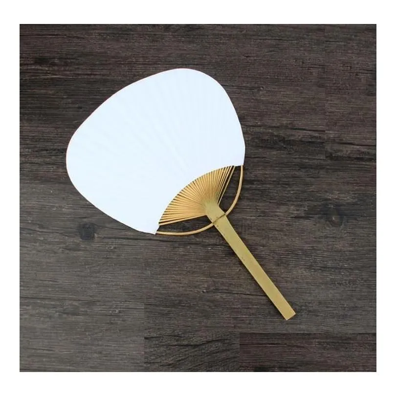 Other Event Party Supplies Paddle Hand Fans With Bamboo Frame And Handle Wedding Favors Gifts Paddle-Paper Fan Spanish-Fan Sn2895 Dhbst