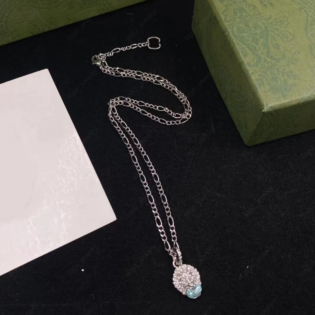 2023 новый бриллиантовый кристалл Львиная голова кулон ожерелья серебряные модные роскошные дизайнерские ожерелья для мужчин и женщин любителей подарочных ювелирных изделий