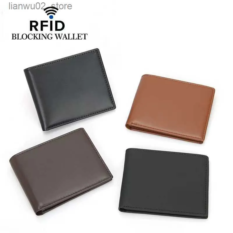 Money Clips Men Slim Wallet Super Fiber Hommes Portefeuille RFID Blocage Anti-vol Bourse Hommes Titulaire de la Carte Porte-Carte Bancaire Portefeuille En Cuir Portefeuille Q230921