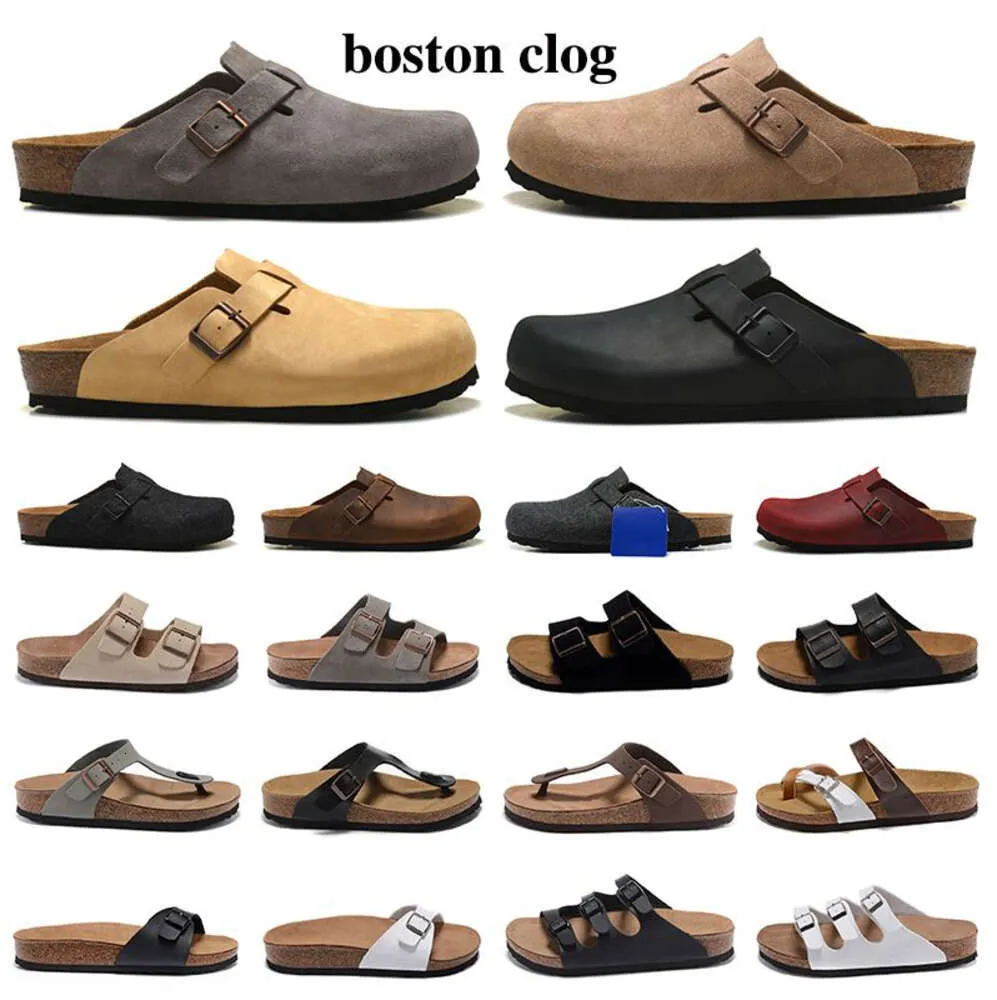 2023 Designer Sandalen Birks Boston Clog Frauen Arizona Gizeh Sommer Flat Pantoffeln Leder Filzschieber iBirken stock 990ess