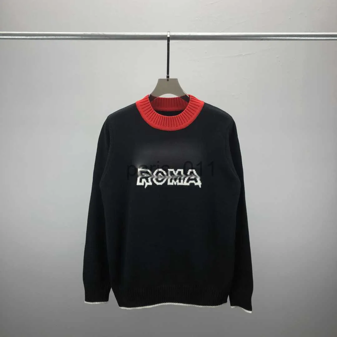 x0922 MENS SWEATERS 2023 NOWOŚĆ Europa Kobiety i męskie Swetery retro klasyczne luksusowe bluza mężczyźni ramię haft okrąg