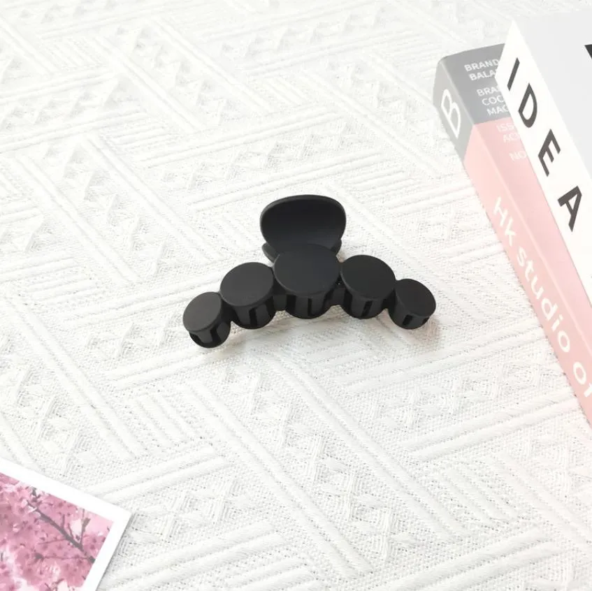 10cm Frosted Hair Clips Shark Claw Clip Ponytail Hair Accessories Shaped Design Five Circle Fashion Clamps Hairpin Hair Jewelry