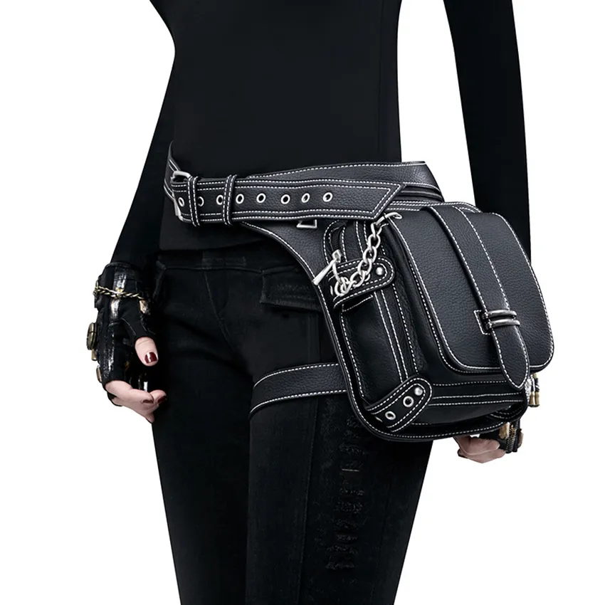 Midjeväskor Punk Retro Bag Men's Outdoor Shoulder Messenger Women's Mobile Packs Pack For Women Purse Gothic 230920