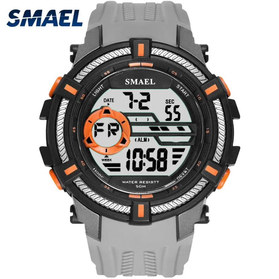 Orologi sportivi militari SMAEL Cool Watch uomo quadrante grande S Shock Relojes Hombre Casual LED Clock1616 orologi da polso digitali impermeabili224N