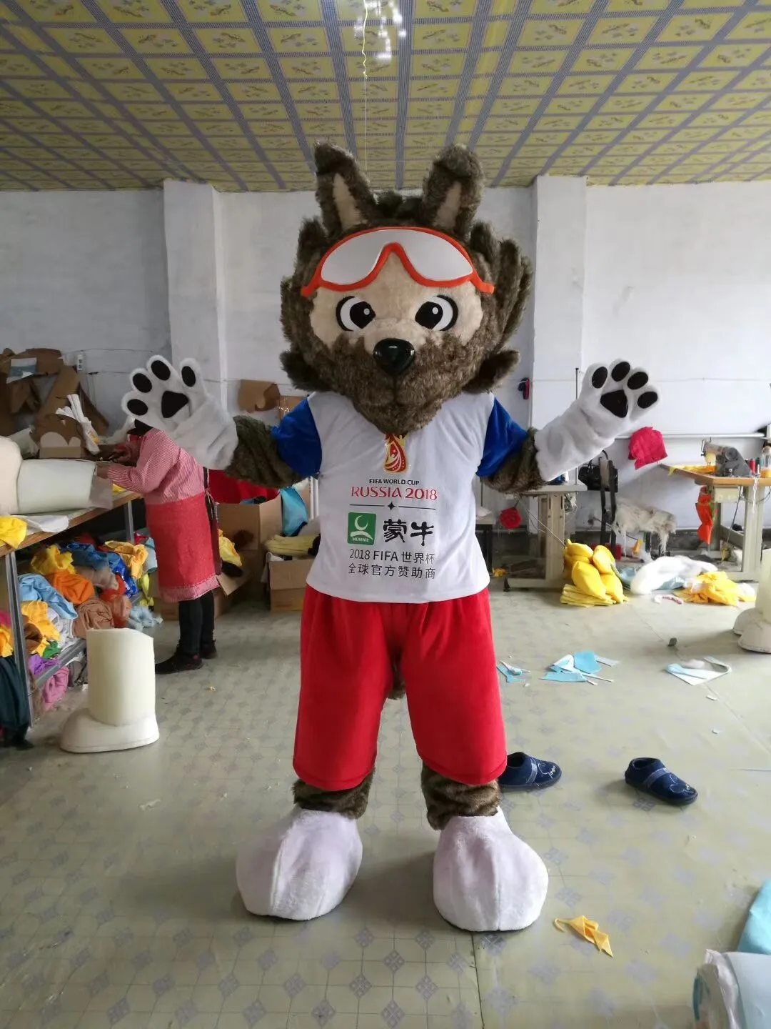 football wolf mascot costume custom fancy costume anime kit mascotte theme fancy dress carnival costume 41999