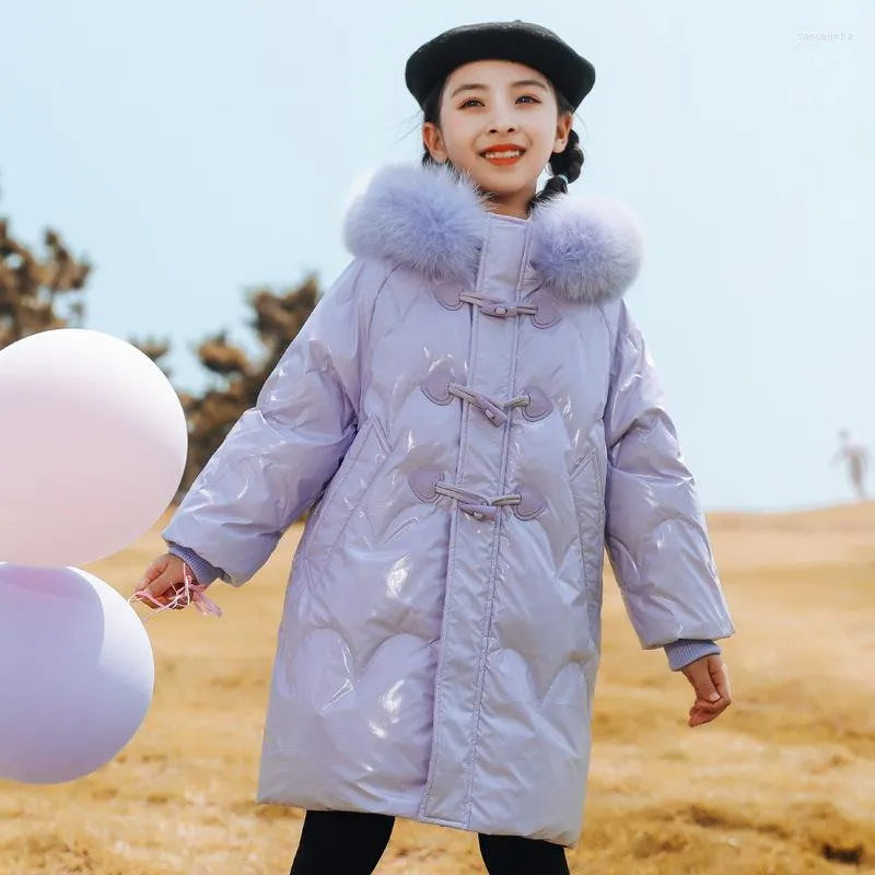 Doudoune à capuche brillante imperméable pour filles, manteau pour enfants,  vêtements d'extérieur pour enfants, parka