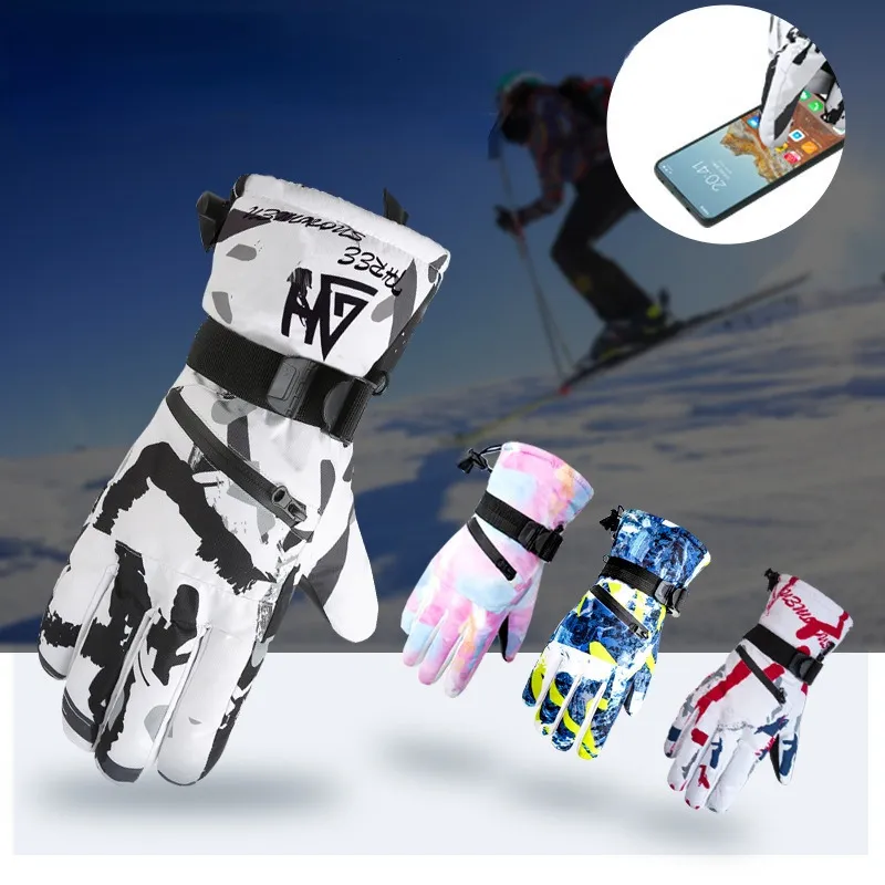 Gants de Ski hiver pour hommes imperméable thermique homme femme antidérapant cyclisme moto gant de travail 230921