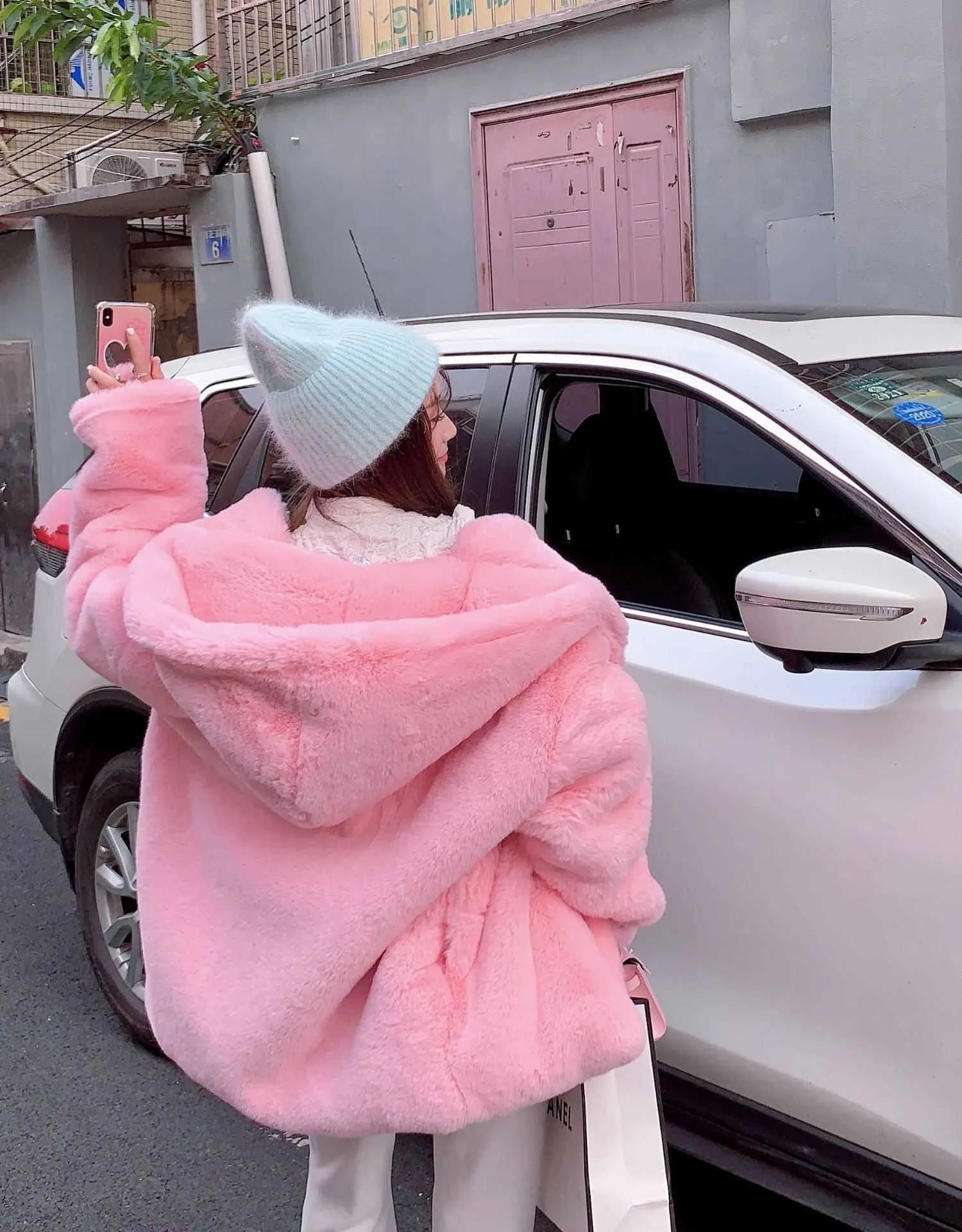 MILK FLUFFY コート　ピンク MILK FLUFFY コートピンク